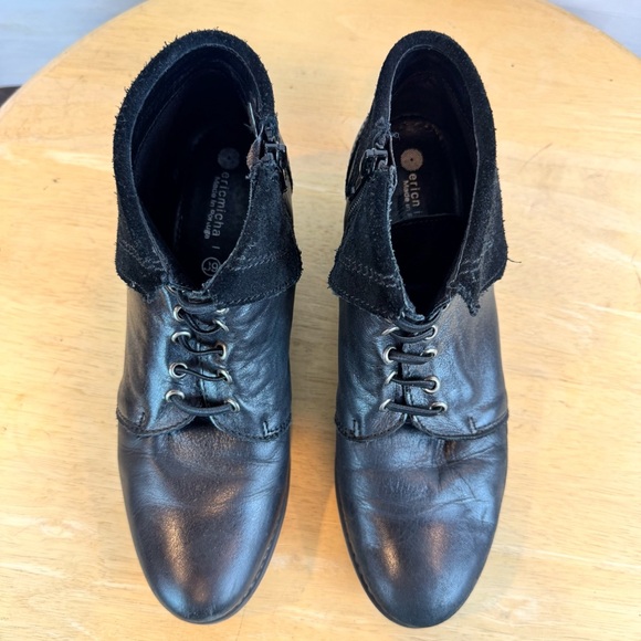 Eric Michael | Black Lace-Up Heeled Ankle Booties, EU 39 - Picture 3 of 13
